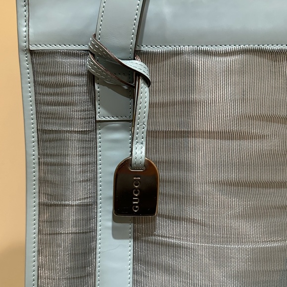 Gucci By Tom Ford Blue Mesh Tote with Pouch - Picture 3 of 12